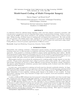 Model-based Coding of Multi-Viewpoint Imagery