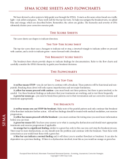 sfma score sheets and flowcharts