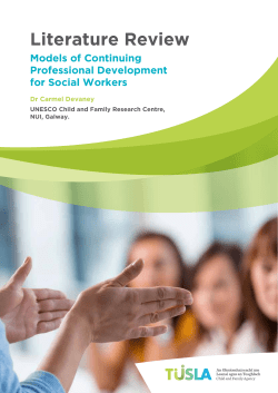 Literature Review - Models of Continuing Professional