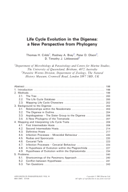 Life Cycle Evolution in the Digenea: a New Perspective