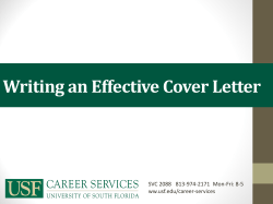 Cover Letter 2013