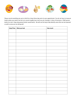 Please record everything you eat or drink for at least three days prior