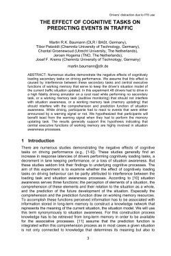 the effect of cognitive tasks on predicting events - HUMANIST-VCE