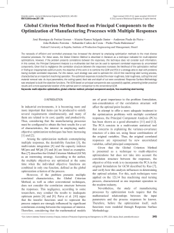 Global Criterion Method Based on Principal Components to the