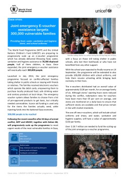 Joint emergency E-voucher assistance targets 300000