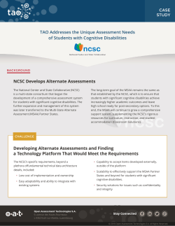 TAO Addresses the Unique Assessment Needs of