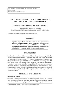 Impact of effluent of Soya Solvent ex