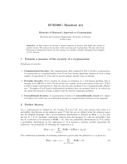 ECE596C: Handout #4 - Department of Electrical and Computer