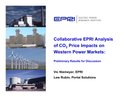 Collaborative EPRI Analysis of CO2 Price Impacts on Western