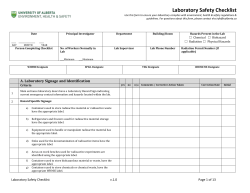 Use this form to ensure your laboratory is in