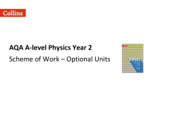 A-level Physics Year 2 SOW (Optional)