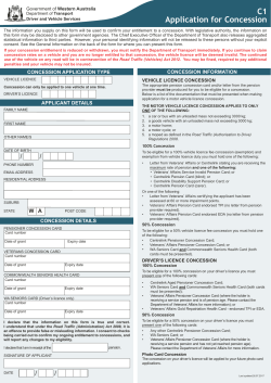 Application for Concession (Form C1)