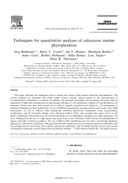 Techniques for quantitative analyses of calcareous marine