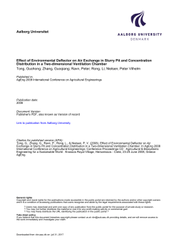 Effect of Environmental Deflector on Air Exchange in - VBN