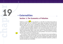 Externalities Section 1: The Economics of Pollution chapter