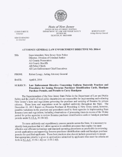 AG Directive 2016-4 - State of New Jersey