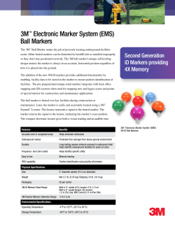 3M™ Electronic Marker System (EMS) Ball Markers Data Sheet