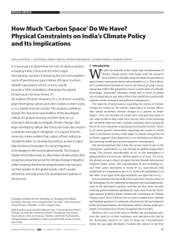 How Much `carbon space` Do We Have? physical constraints on