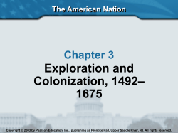 The American Nation Chapter 3 Exploration and Colonization, 1492