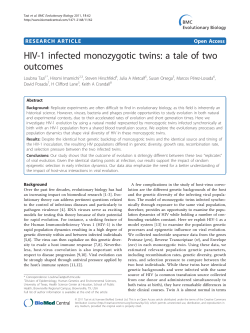 HIV-1 infected monozygotic twins: a tale of two outcomes
