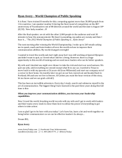 Ryan Avery &ndash; World Champion of Public Speaking (CLICK TO