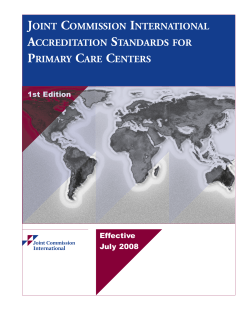 joint commission international accreditation standards for primary