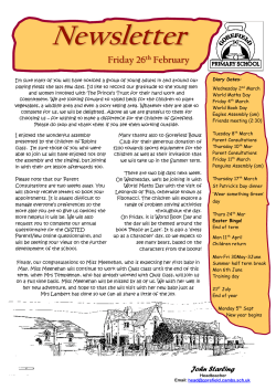 Feb 26th Newsletter 2016 DOCX File