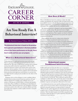 Are You Ready for a Behavioral Interview?