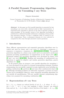 A Parallel Dynamic Programming Algorithm for Unranking t&ndash;ary Trees