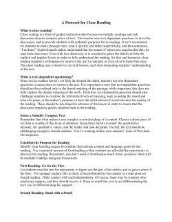 A Protocol for Close Reading