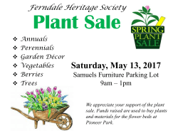 Plant Sale Flyer - Ferndale Heritage Society