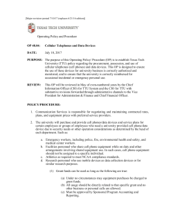 Operating Policy and Procedure OP 48.04: Cellular Telephones and