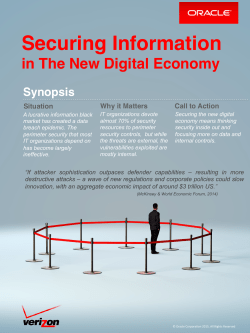 Securing Information in The New Digital Economy