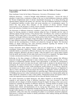 Representation and Identity in Participatory Spaces
