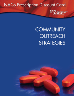 NACo Prescription Discount Card Community Outreach Strategies