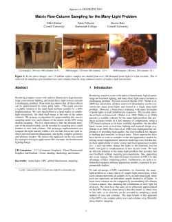 Matrix Row-Column Sampling for the Many-Light