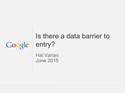 Is there a data barrier to entry?