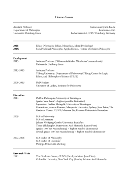 CV - Hanno Sauer