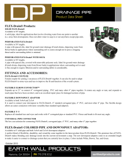 FLEX-Drain&reg; COLORED PIPE AND DOWNSPOUT ADAPTORS