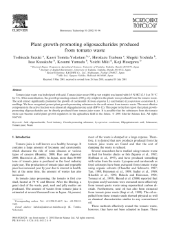 Plant growth-promoting oligosaccharides produced from tomato waste