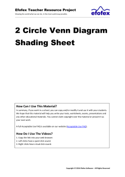2 Circle Venn Diagram Shading Sheet