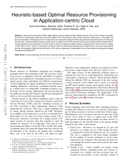Heuristic-based Optimal Resource Provisioning in