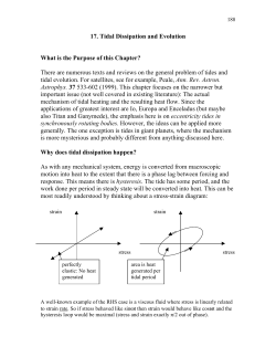 Tidal Dissipation
