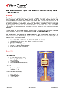 New Maintenance Free Digital Flow Meter for
