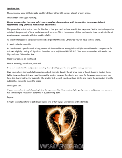 Sparkler Shot Photographing using birthday cake sparklers OR any