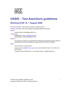 Test Assertions guideline