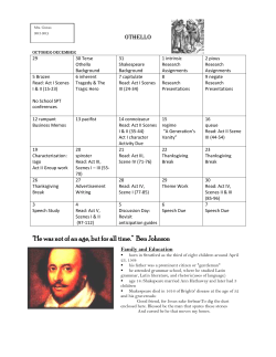 Othello - New Bremen Schools