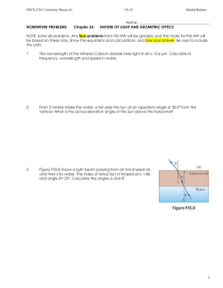 HOMEWORK PROBLEMS Chapter 35