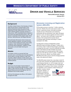 DPS Division Fact Sheet 2013 - DVS