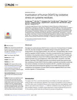 Inactivation of human DGAT2 by oxidative stress on cysteine
